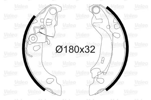 VALEO Fiat Panda 1.2 Arka Fren Balatası 180 mm