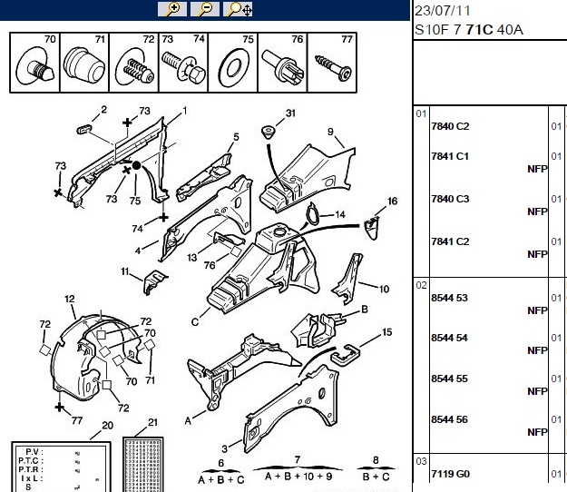 PSA Ön Amortisör Bilyası (Peugeot P1007 P106 P2008 P206 P207 P208 P301 P307 P308 Partner Citroen Berlingo)
