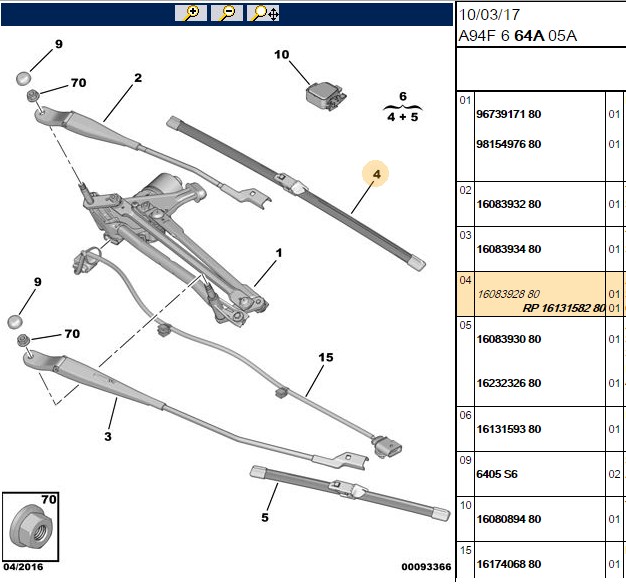 BOSCH Peugeot 508 1.6 ve Peugeot RCZ 1.6 Ön Silecek Süpürgesi 650 mm