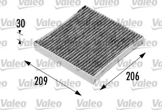 VALEO Renault Laguna 1.6, 1.9, 2.0 Aktif Karbonlu Polen Filtresi 209 mm