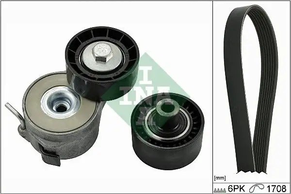INA Peugeot 206 1.4 Hdi ve Citroen C5 1.6 Hdi Alternatör Kayış Kiti 1.708 mm