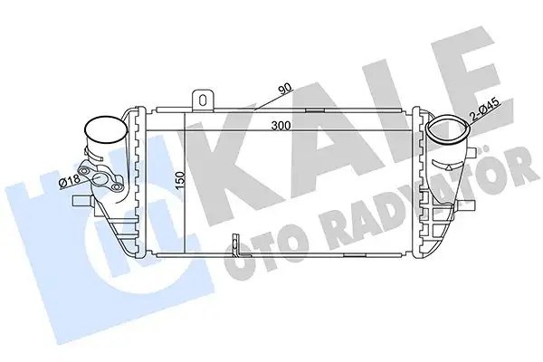 KALE Hyundai Elantra 1.6 Crdi - Kia Rio Ceed 1.6 Crdi 300×161×85 Turbo Radyatörü