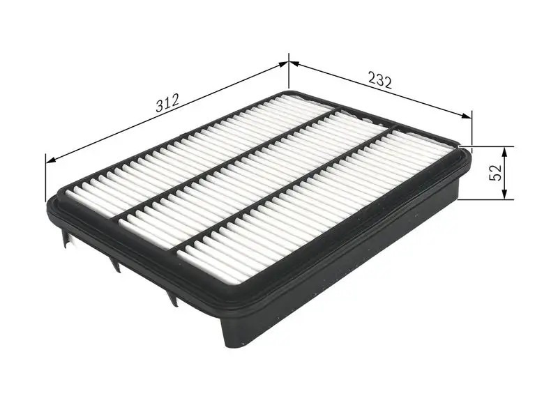 BOSCH Hava Filtresi 312x232x52 mm F026400225