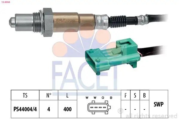FACET Peugeot 206 ve Citroen C3 1.4 Ön Oksijen Sensörü 400 mm