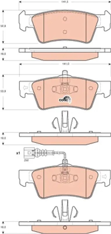 TRW Volkswagen Touareg T5 ve Transporter T5 Arka Fren Balatası 141 mm