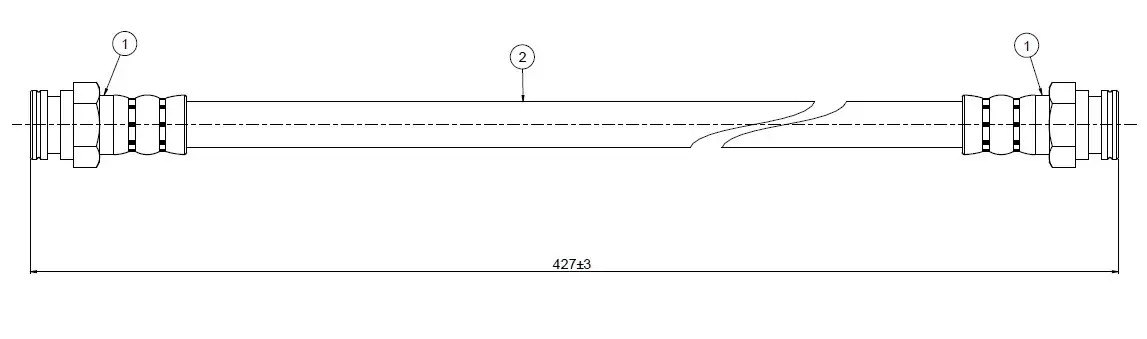 CAVO Tipo 1.4-1.6-1.7D Ön Fren Hortumu C800138A