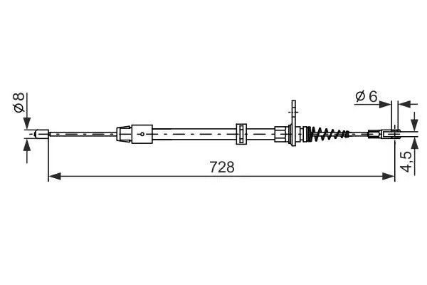 BOSCH Mercedes E250 C207, C200 W204, E350 C207, C180 W204, E250 A207, C220 W204 El Fren Teli 728 mm