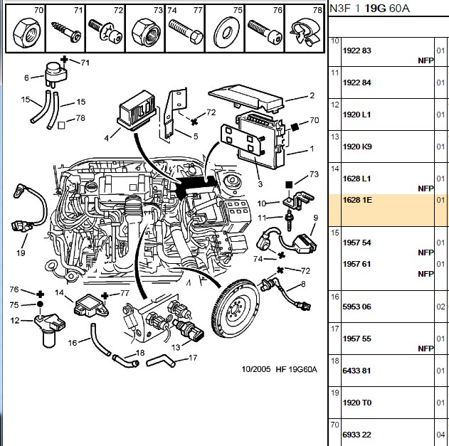 DELPHI Gaz Kelebeği Sensörü (Saxo, Xantia, XM, Xsara, ZX, P106, P306)