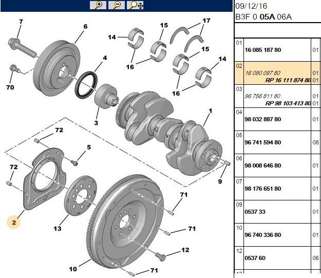 Krank Arka Keçe (Peugeot 208, 301, 308, 3008, 508, 5008, Partner, Tepe, RCZ, Citroën C3, C4, C5, X7, DS3, DS4, DS5, Berlingo, B9, C-Elysée)
