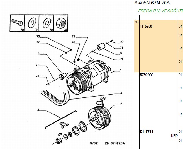 ALTERNATÖR KAYIŞI (MQP) 6PK1094  5750.TF