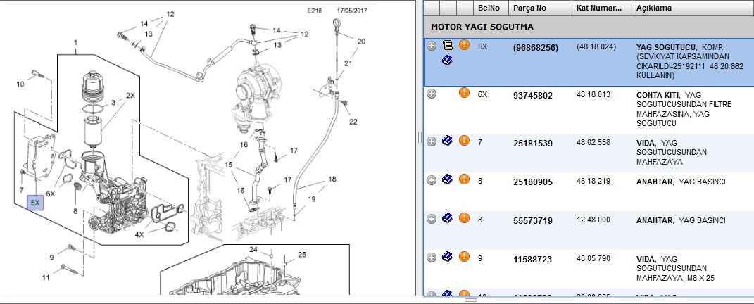 Yağ Soğutucusu (Opel Antara 2.0CDTI, Chevrolet Captiva 2.0 2.2D)