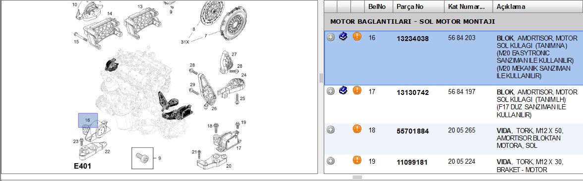 PSA Motor Takozu Sol (Z13DTH, CORSA D)