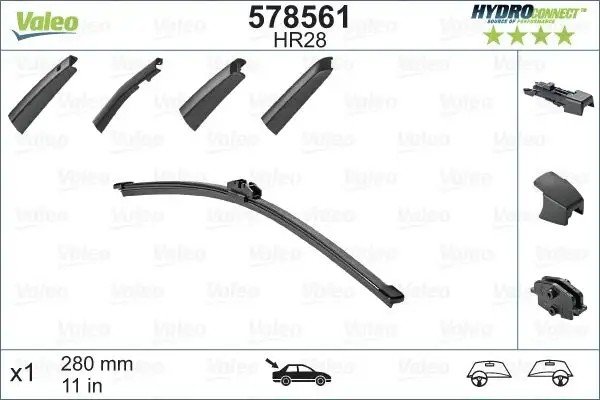 VALEO Volkswagen Golf 6, Skoda Fabia ve Ford Fiesta Arka Silecek Süpürgesi 280 mm