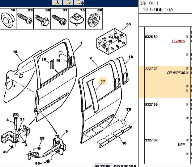 Bitapart Arka Sağ Kapı Direk Bandı Peugeot P206 P206+