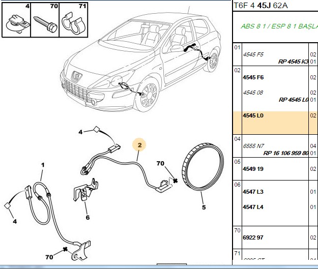 FACET Arka ABS Hız Sensörü (Peugeot 307, Peugeot 308)