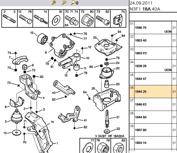 MOTOR TAKOZU YARDIMCI P106 P306 PARTNER 91-01