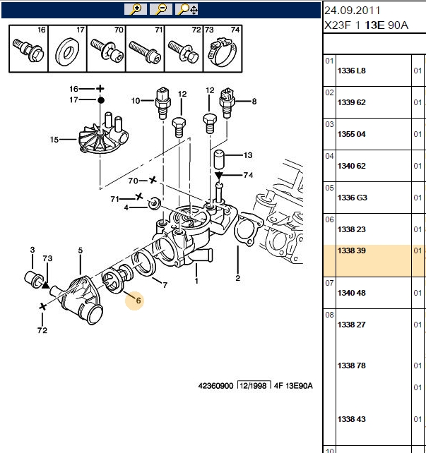 TERMOSTAT 88 °C CONTALI TUM MODELLER XU MOTOR 83 DEG