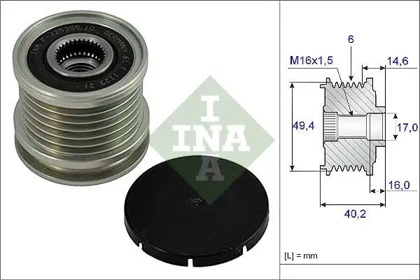 INA Audi A4 Skoda Fabia Seat Leon Passat 1.9 D Alternatör Rulmanı