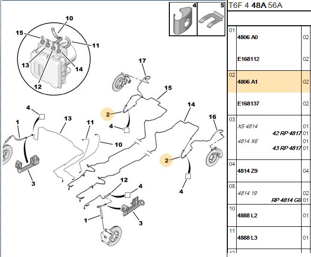 Fren Hortumu Arka (Peugeot 307, 308, C2, C3, C3 II, C4, DS4)