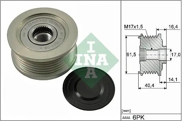 INA Fiat Doblo ve Alfa Romeo 159 Alternatör Kasnağı 16,4 mm