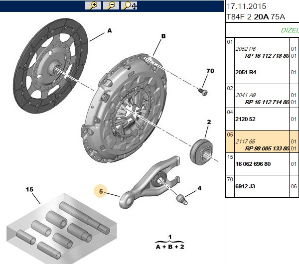 Debriyaj Çatalı (P307 P308 P407 P508 P607 P807 P3008 P5008 16BLUEHDI)