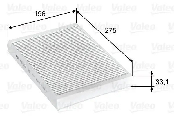 VALEO Polen Filtresi 272 mm - Volvo S80, S60, XC60, Peugeot 407 için