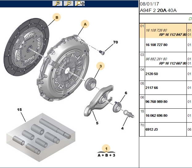 PSA Peugeot 208 ve Citroen C4 1.6 HDI DV6DTED (BE4R Sanzuman) Debriyaj Seti