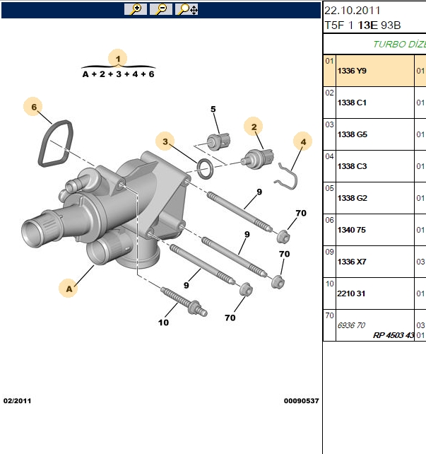 Mahle Termostat (83 ºC) (Citroen C4 C5 20 HDI 04 -)
