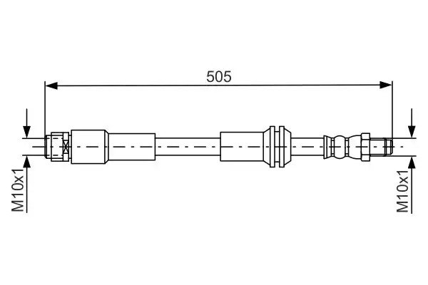 BOSCH Mercedes CLA 200, A180d, GLA 180d, B180d Ön Fren Hortumu