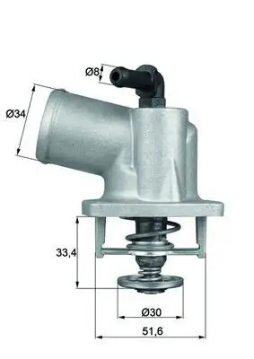 MAHLE Opel Astra G, Vectra C ve Corsa C 1.6 Termostat 92 °C