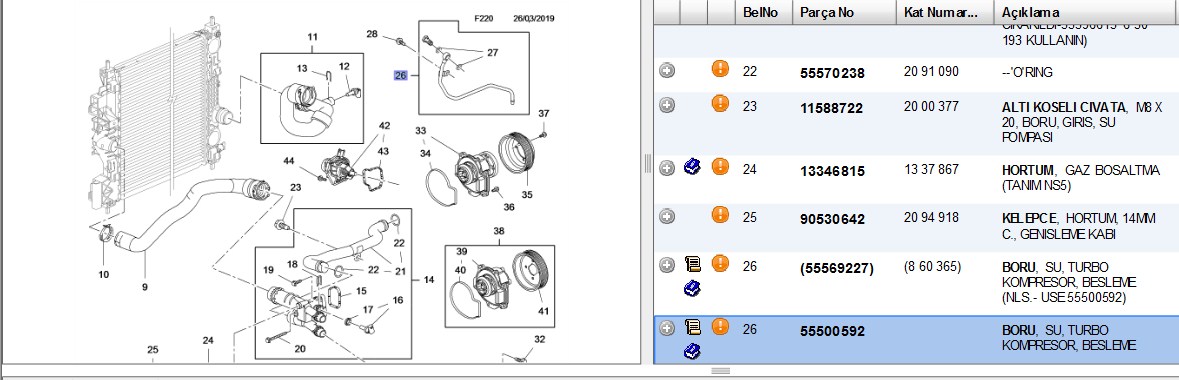 PSA Su Besleme Borusu (Opel Astra J, Cada, Insignia A)
