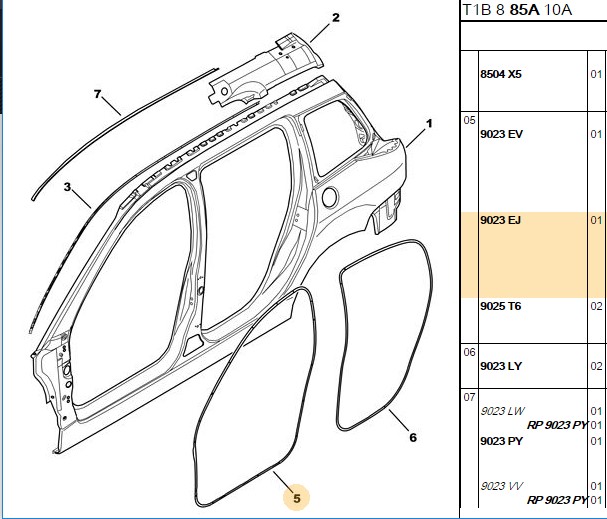 BİTAPART On Sağ Kapi Fitili 206 Sedan Hatchback Orijinal