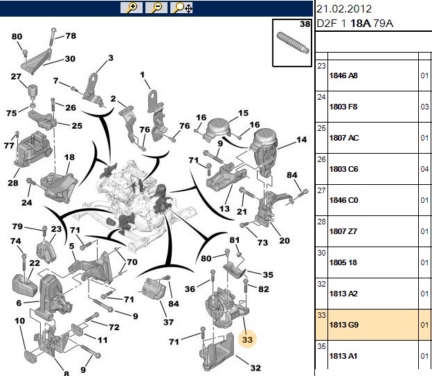 FROW Motor Kulağı Sol Peugeot P407 P508 Citroen C5 X7 C6 DW10CTED4