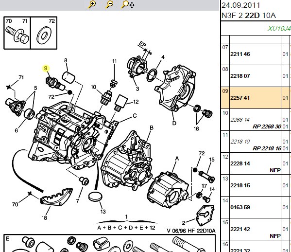 PSA Peugeot 306 ve Partner 2.0 Hdi Arka Vites Müşürü 2 -Kutuplu