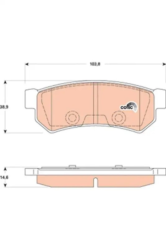 TRW Chevrolet Lacetti 1.4/1.6 ve Mitsubishi Outlander 2.0 Arka Fren Balatası 103,8 mm