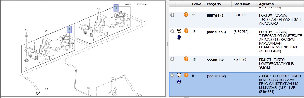 Turbo Basınç Valfi (OPEL)