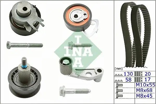 INA Seat Leon, Bora, Golf, Polo 1.4 16V Triger Seti 130 Diş
