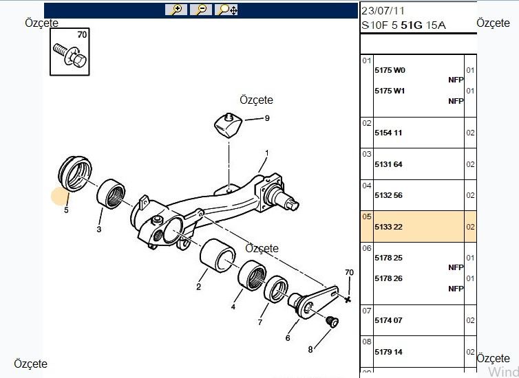 BİTAPART Arka Suspansiyon Traversi 106 Komple