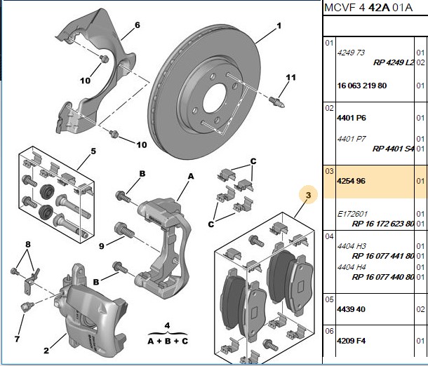 FROW Fiat Doblo ve Peugeot Bipper 1.4 Ön Fren Balatası 123 mm