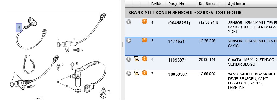 VALEO Opel Vectra A-B ve Astra F-G Krank Sensörü 254088