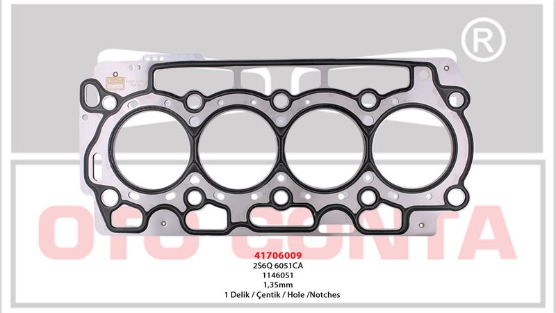 Silindir Kapak Contası (1.35 mm) (Peugeot Bipper, Citroën Nemo, Ford Fiesta, Ford Fusion)