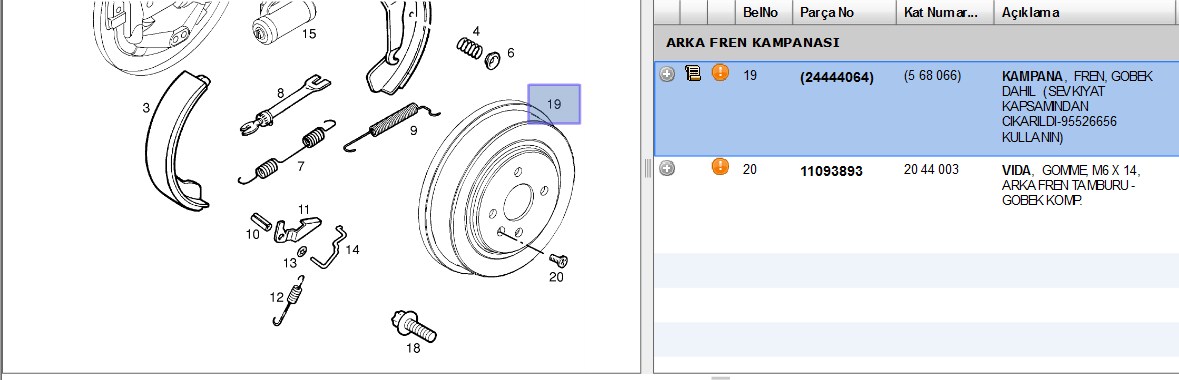 KAMPANA ARKA TEK  Z16XE ASTRA G Y17DTCOMBO C (568066)