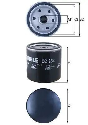 MAHLE Ford Connect 1.8 Tdci Yağ Filtresi 96 mm
