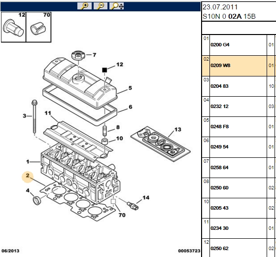 Silindir Contası Sac (STD) TU5JP (1.6 8V) 106 206 306 Saxo XSara XSara Picasso ZX (E.N 0209.F6)