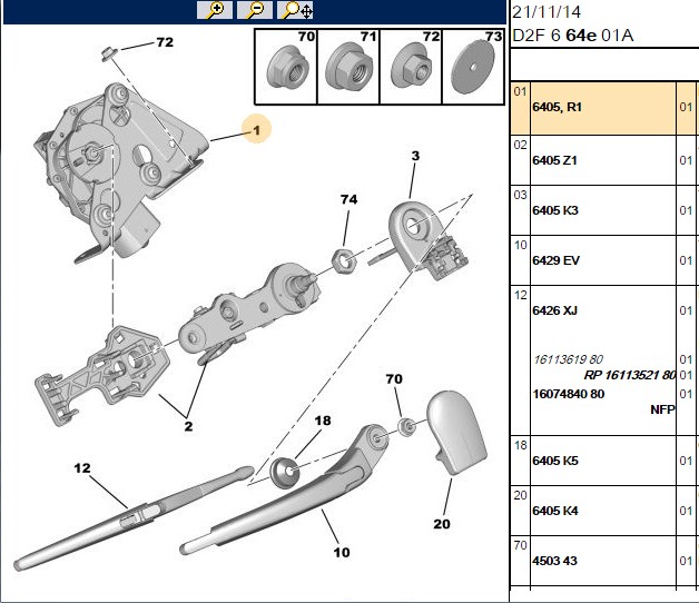 Valeo Arka Cam Siliket Motoru Peugeot 407