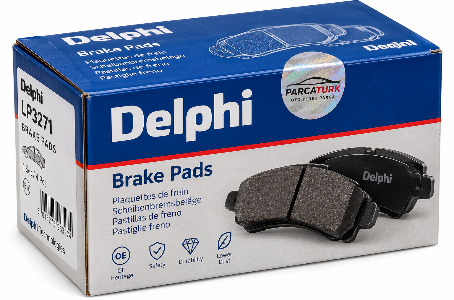 DELPHI Fren Balatası Arka 105 mm A4 A6 Caddy III Golf V-VI 10-