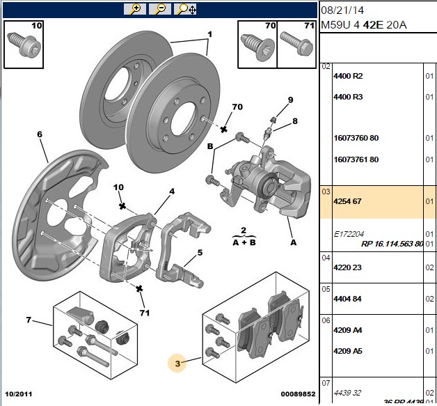 TRW Audi A3, A4, A6, Citroen C3, C4 Arka Fren Balatası 87 mm