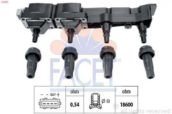 FACET Peugeot 307 1.6 TU5JP4 ve Peugeot 308 1.6 EP6 EP6C EP6CM Ateşleme Bobini