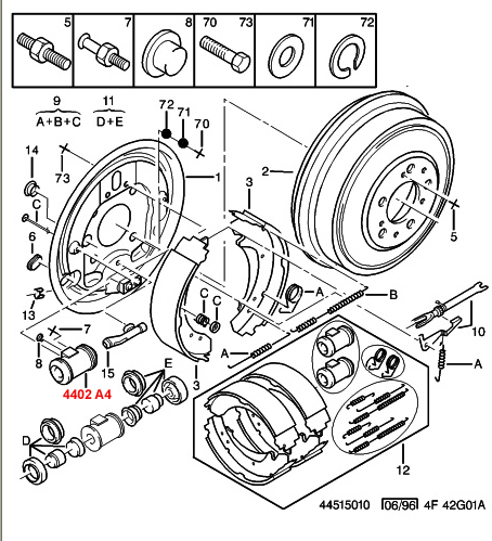 Tekerlek Silindiri Sağ/Sol (Peugeot Boxer I, Fiat Ducato I, Citroën Jumper I)