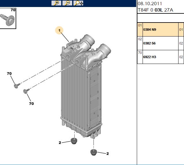 TURBO RADYATORU P3008 P5008 PARTNER 16HDI 09- DV6DTED